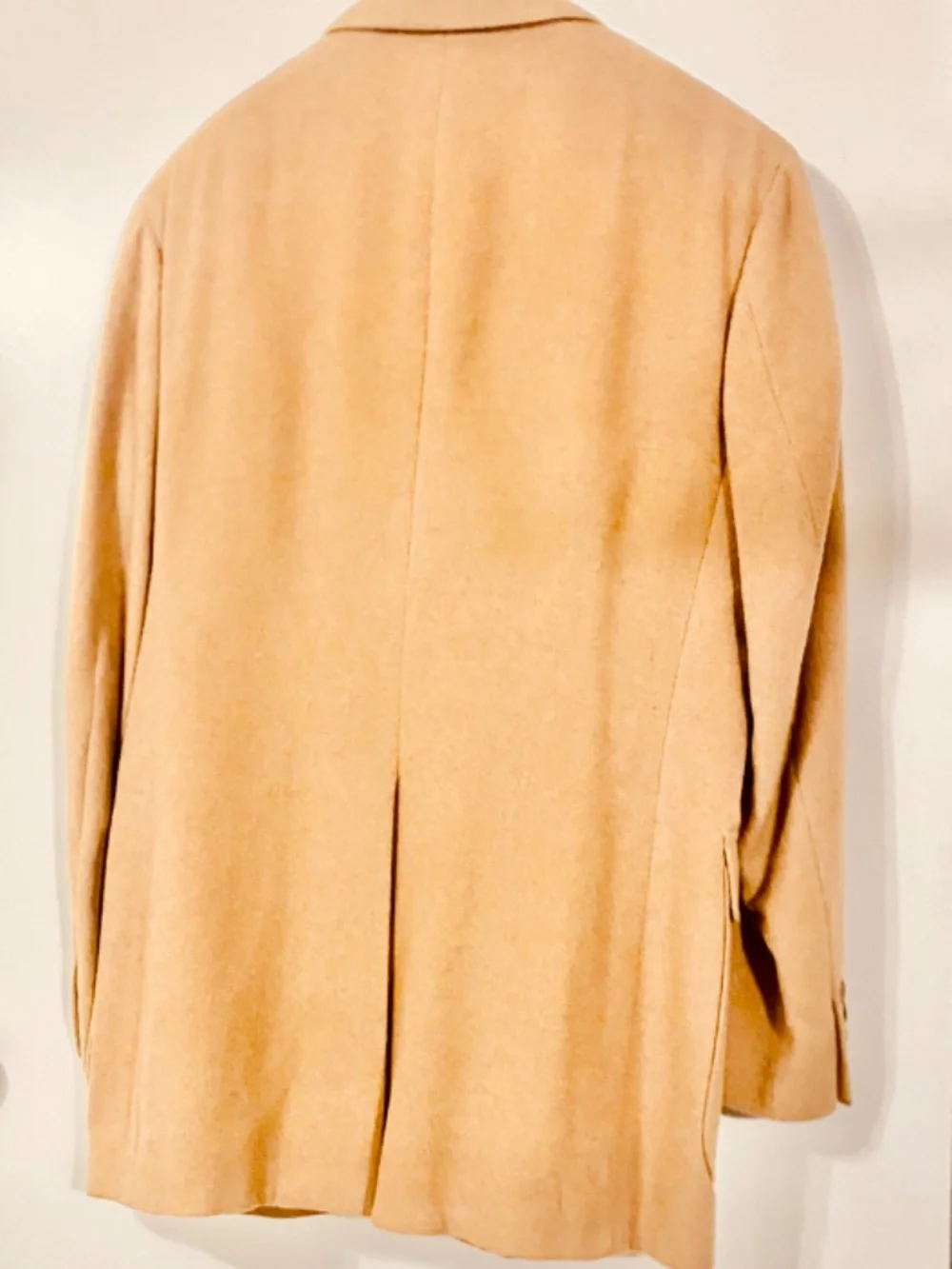 MACYS MENS STORE 100% CAMEL HAIR 2 BUTTON JCKT/BLAZER SZ 42R OUTER POCKETS FAWN